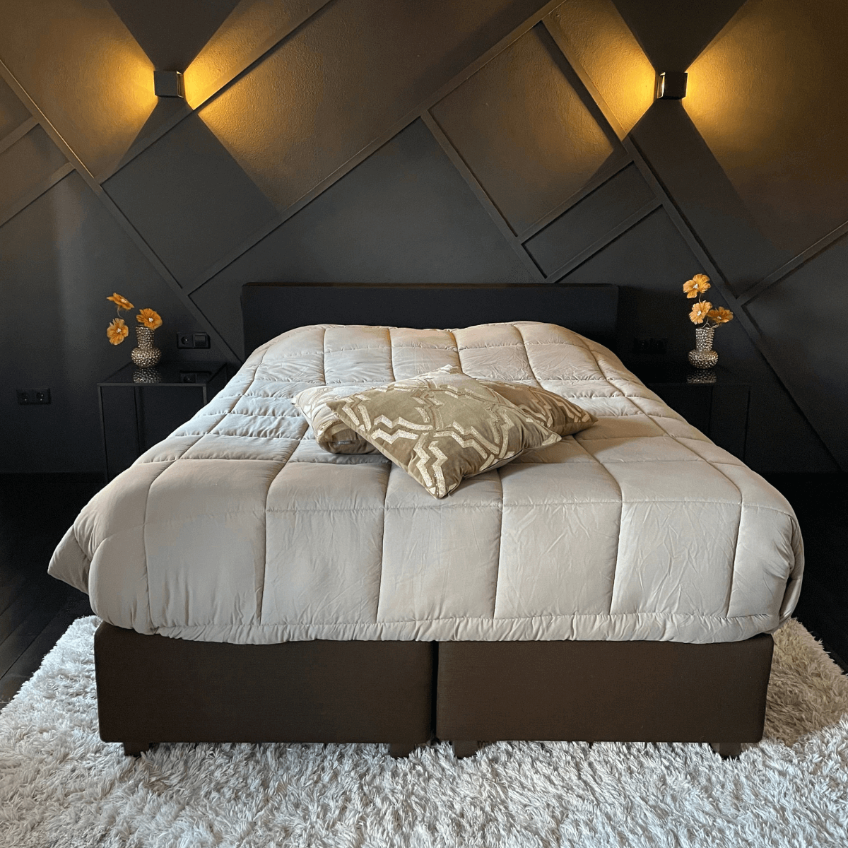 Zelesta Easybed Taupe Linnen Gekleurd Dekbed Zonder Overtrek
