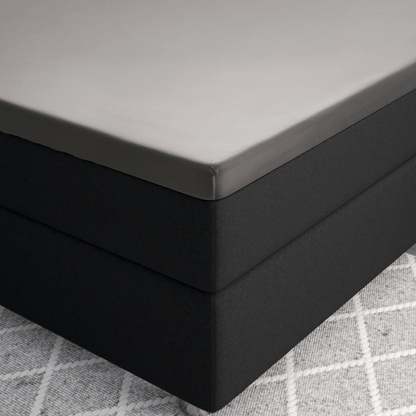 Primaviera Deluxe Topper Satijn Hoeslaken Grijs