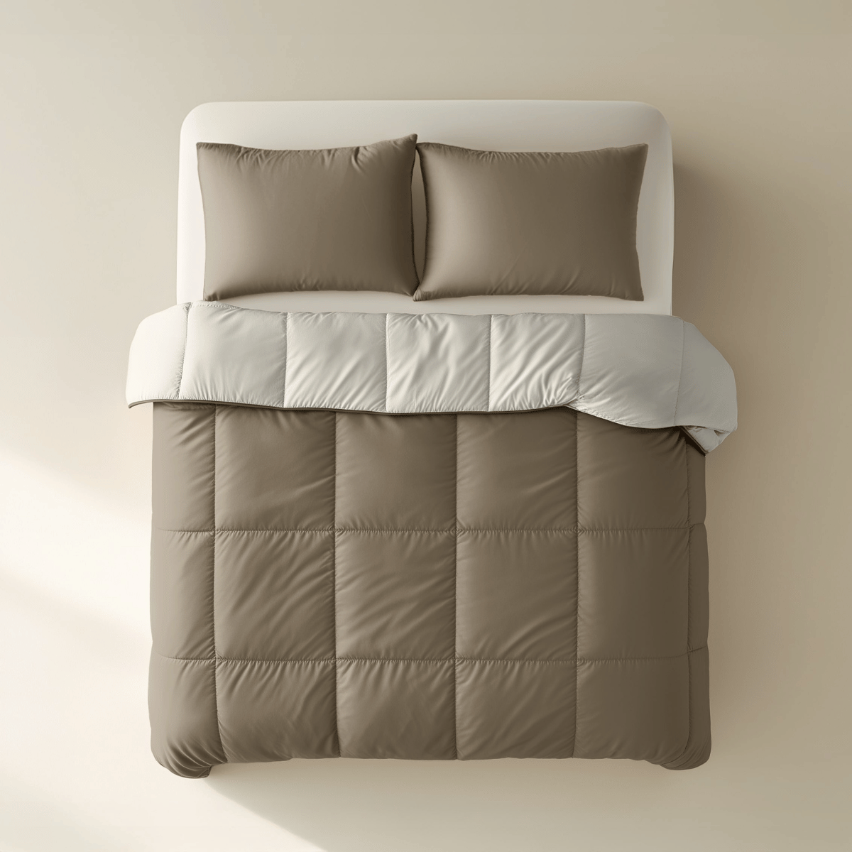 Zelesta Premiumbed Katoen - Taupe & Cream-Zelesta.nl