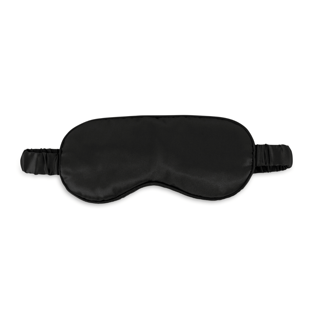 De Zelesta Sleeping Beauty Set - Universal Black heeft een zwart satijnen slaapmasker met een elastische band, ideaal als aanvulling op je zijden kussensloop voor de ultieme anti-aging slaaproutine.