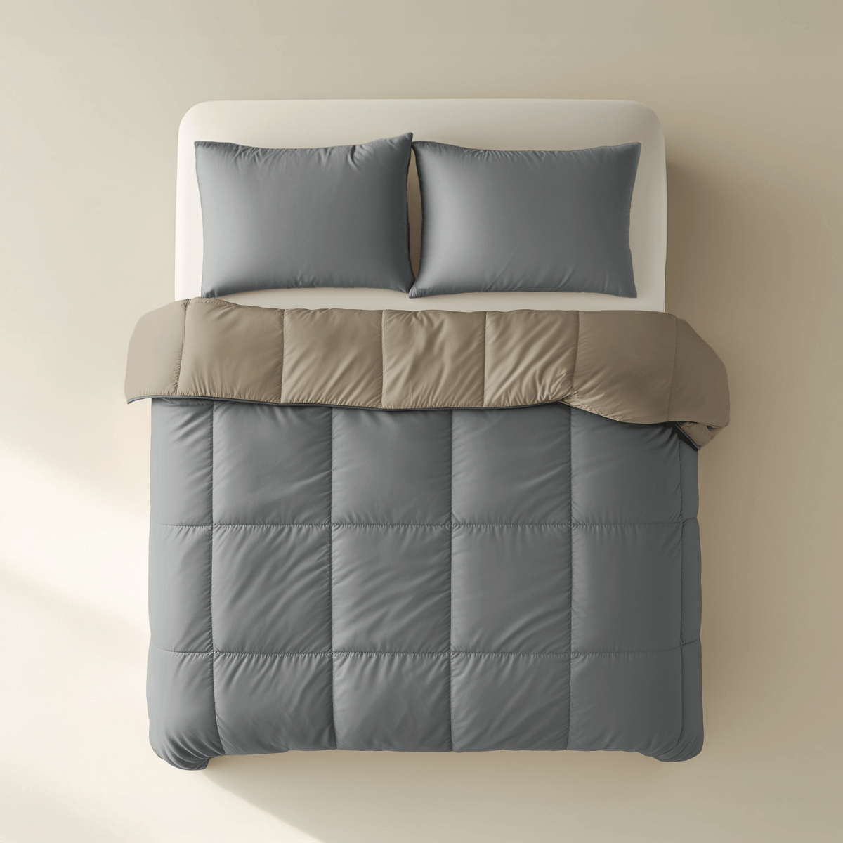 Zelesta Premiumbed Katoen - Anthracite & Taupe-Zelesta.nl