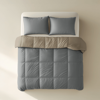 Zelesta Premiumbed Katoen - Anthracite & Taupe-Zelesta.nl
