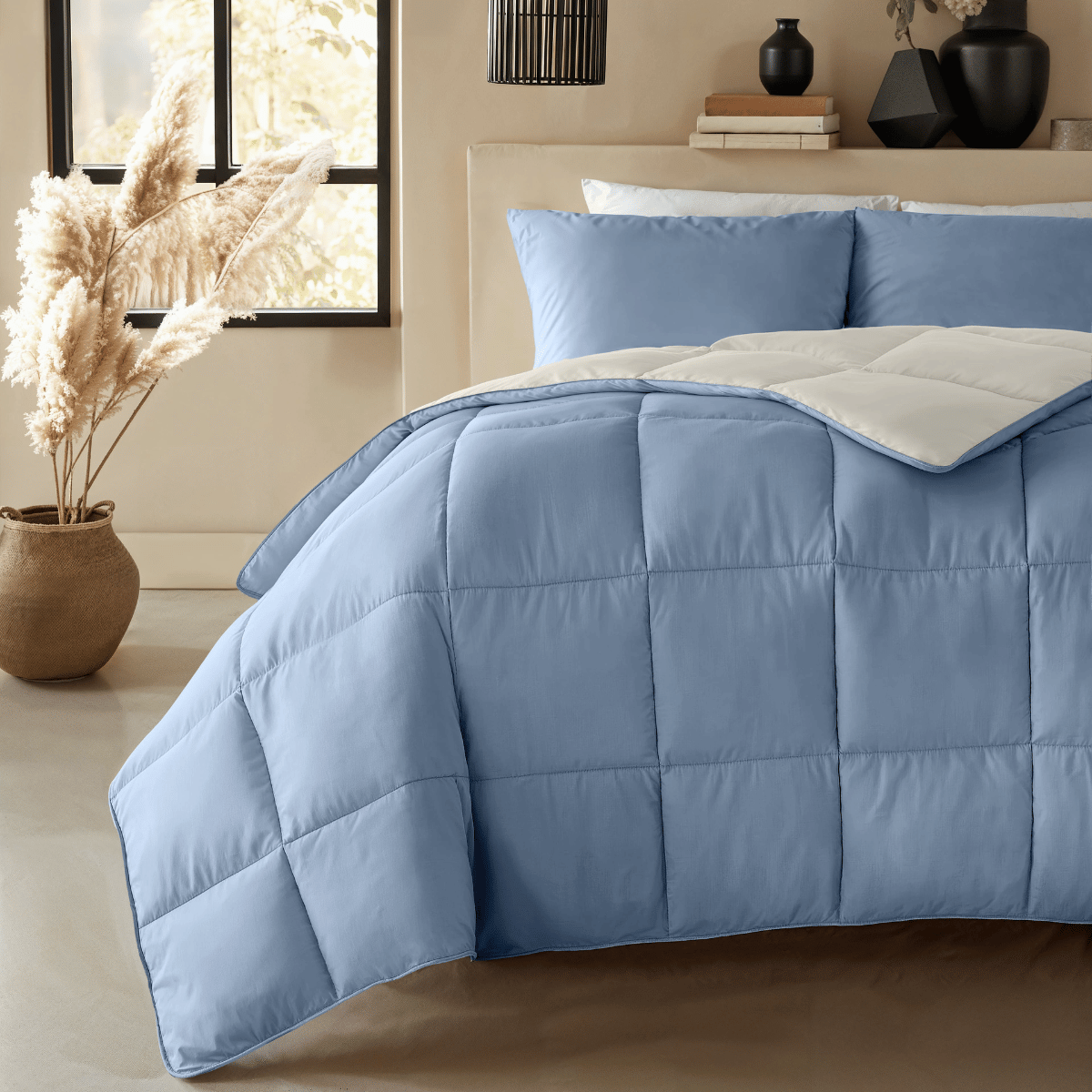 Zelesta Premiumbed Katoen - Dream Blue & Cream-Zelesta.nl