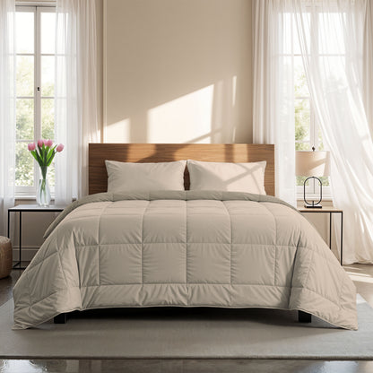 Zelesta Comfort Duo Zomerdekbed - Taupe & Champagne