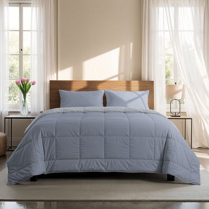 Zelesta Comfort Duo Zomerdekbed - IJsblauw & Zachtblauw
