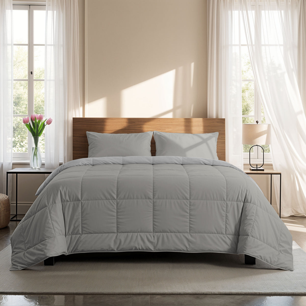 Zelesta Comfort Duo Zomerdekbed - Grijs & Zachtgrijs