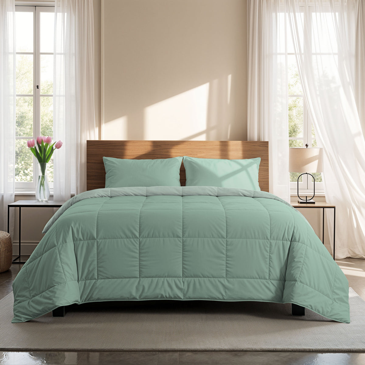 Zelesta Comfort Duo Zomerdekbed - Mintgroen & Lichtgroen