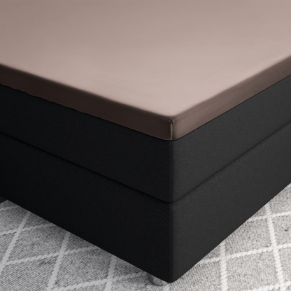 Primaviera Deluxe Topper Satijn Hoeslaken Taupe