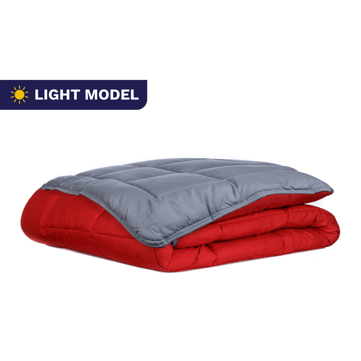 Dekbed packshot Zelesta Easybed Light - Antraciet & Rood