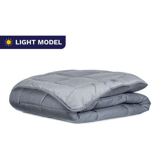 Dekbed packshot Zelesta Easybed Light - Donkergrijs & Zilvergrijs