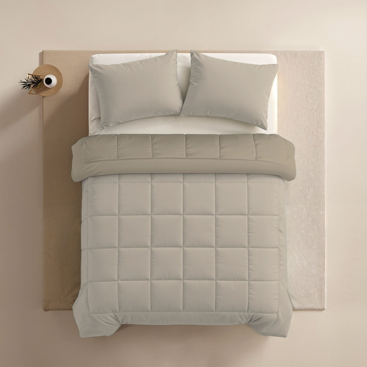 Zelesta Comfort Duo Zomerdekbed - Taupe & Champagne