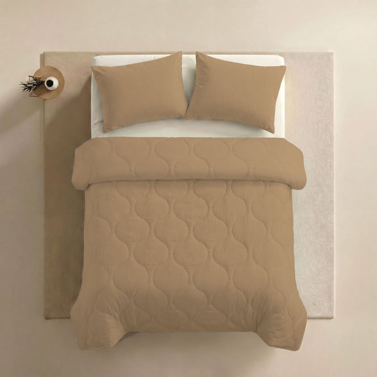 Zelesta Special Mousseline Zomerdekbed - Warm zacht beige