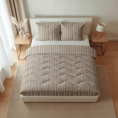 Zelesta Royalbed Katoen - Brown Stripes-Zelesta.nl