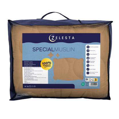 Zelesta Special Mousseline Zomerdekbed - Warm zacht beige
