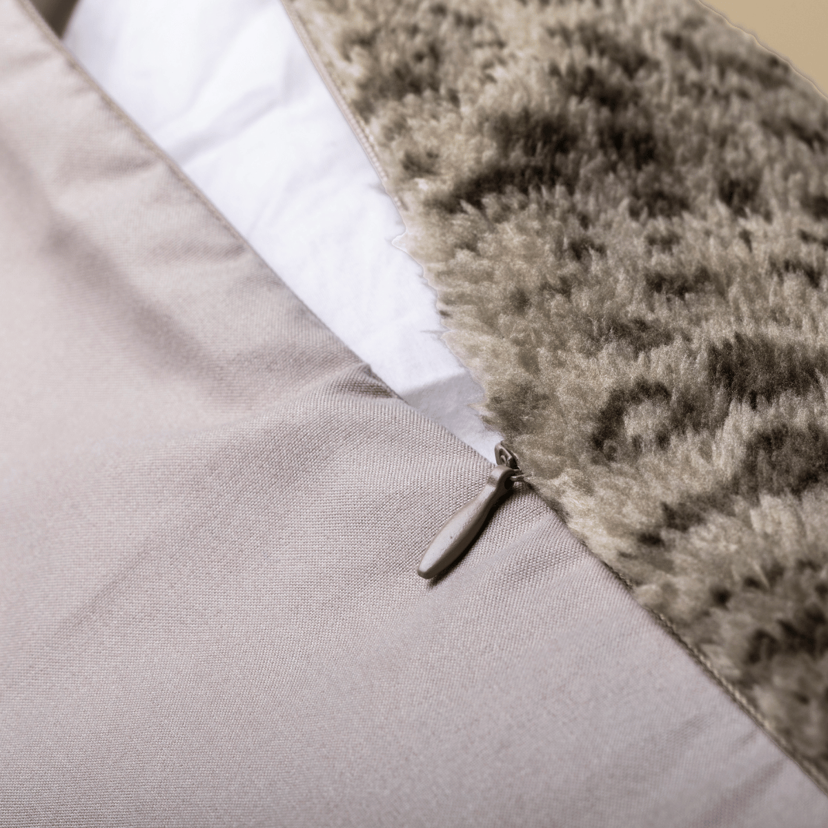 Zelesta Teddybed Kussensloop Set van 2 - Panter Taupe