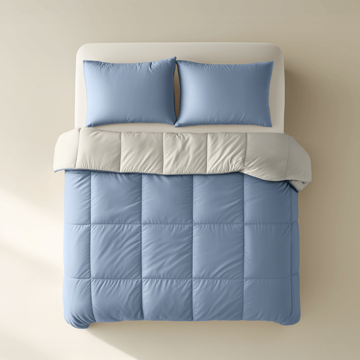Zelesta Premiumbed Katoen - Dream Blue & Cream-Zelesta.nl
