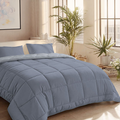 Zelesta Comfort Duo Zomerdekbed - IJsblauw & Zachtblauw