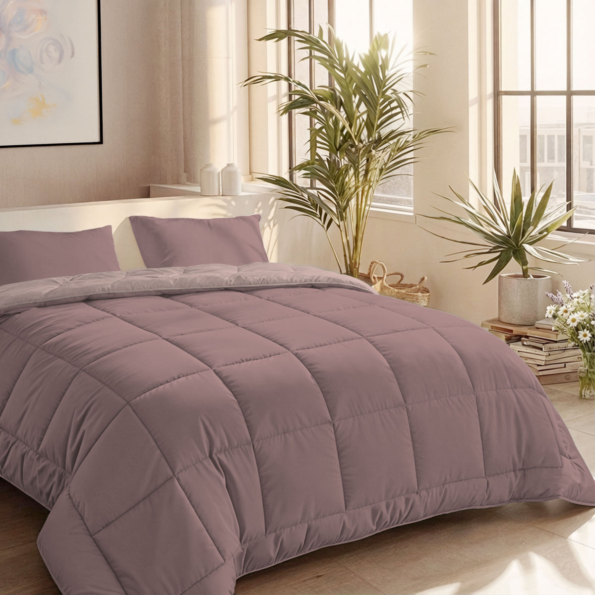 Zelesta Comfort Duo Zomerdekbed - Oudroze & Lichtroze