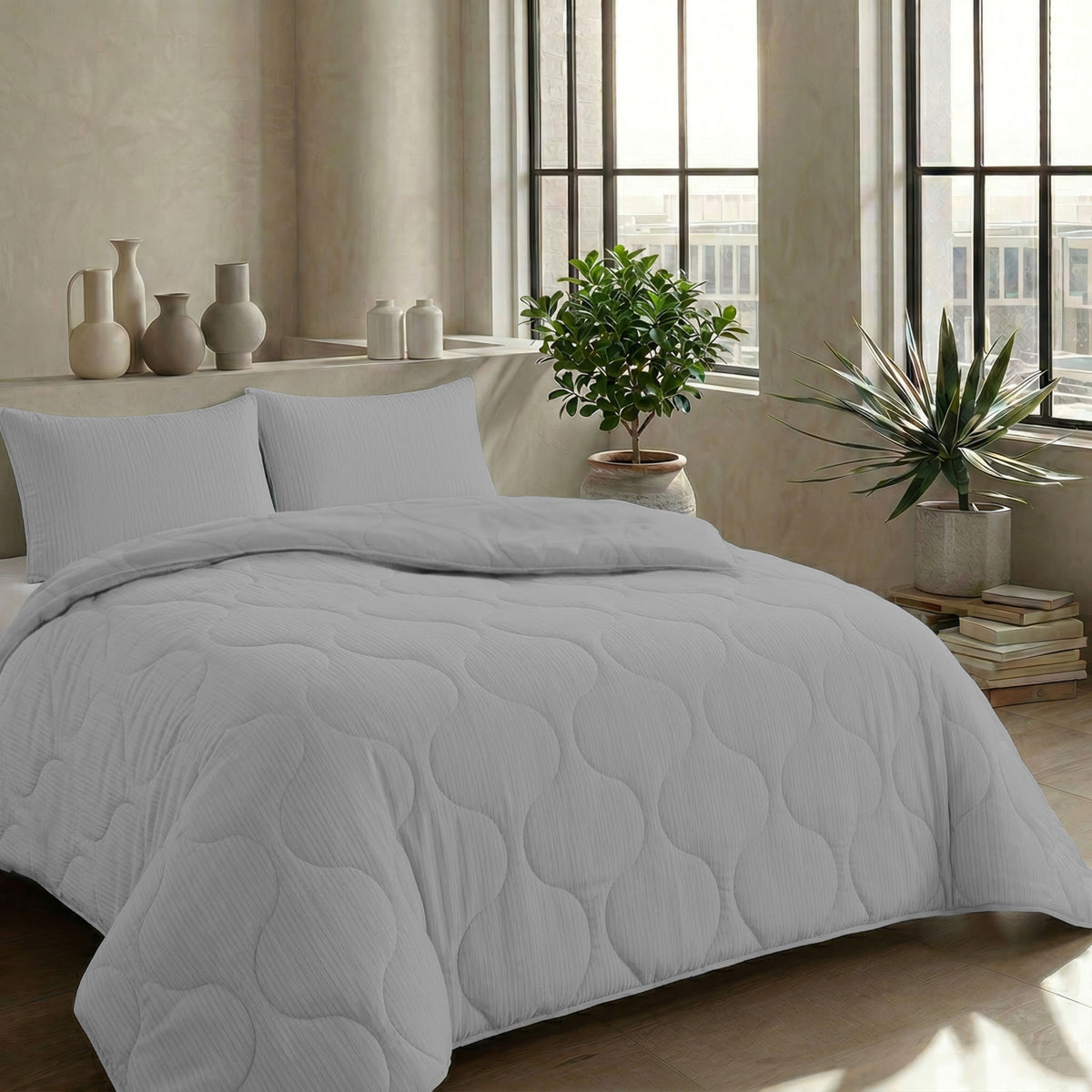 Zelesta Special Mousseline Zomerdekbed - Lichtgrijs
