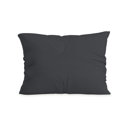 De Zelesta Comfort Duo Kussensloop - Zacht zwart is een zacht, donker kussensloop met een licht gerimpelde textuur, machinewasbaar en voorzien van een luxe rits voor extra gemak.