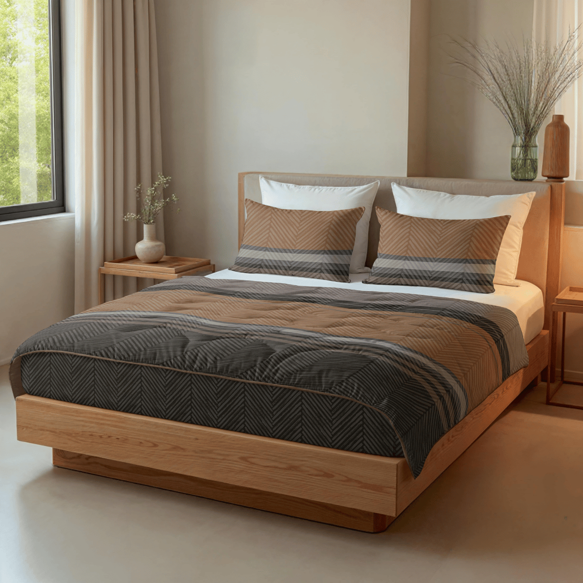 Zelesta Royalbed - Brown Stripes-Zelesta.nl