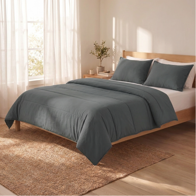 Zelesta Comfort Uni Zomerdekbed - Steengrijs