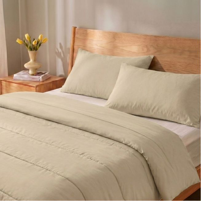 Zelesta Comfort Uni Zomerdekbed - Warm zand