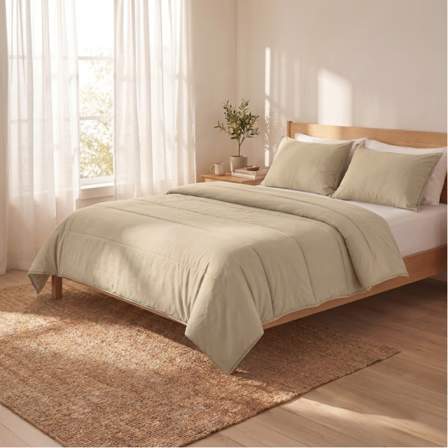 Zelesta Comfort Uni Zomerdekbed - Warm zand