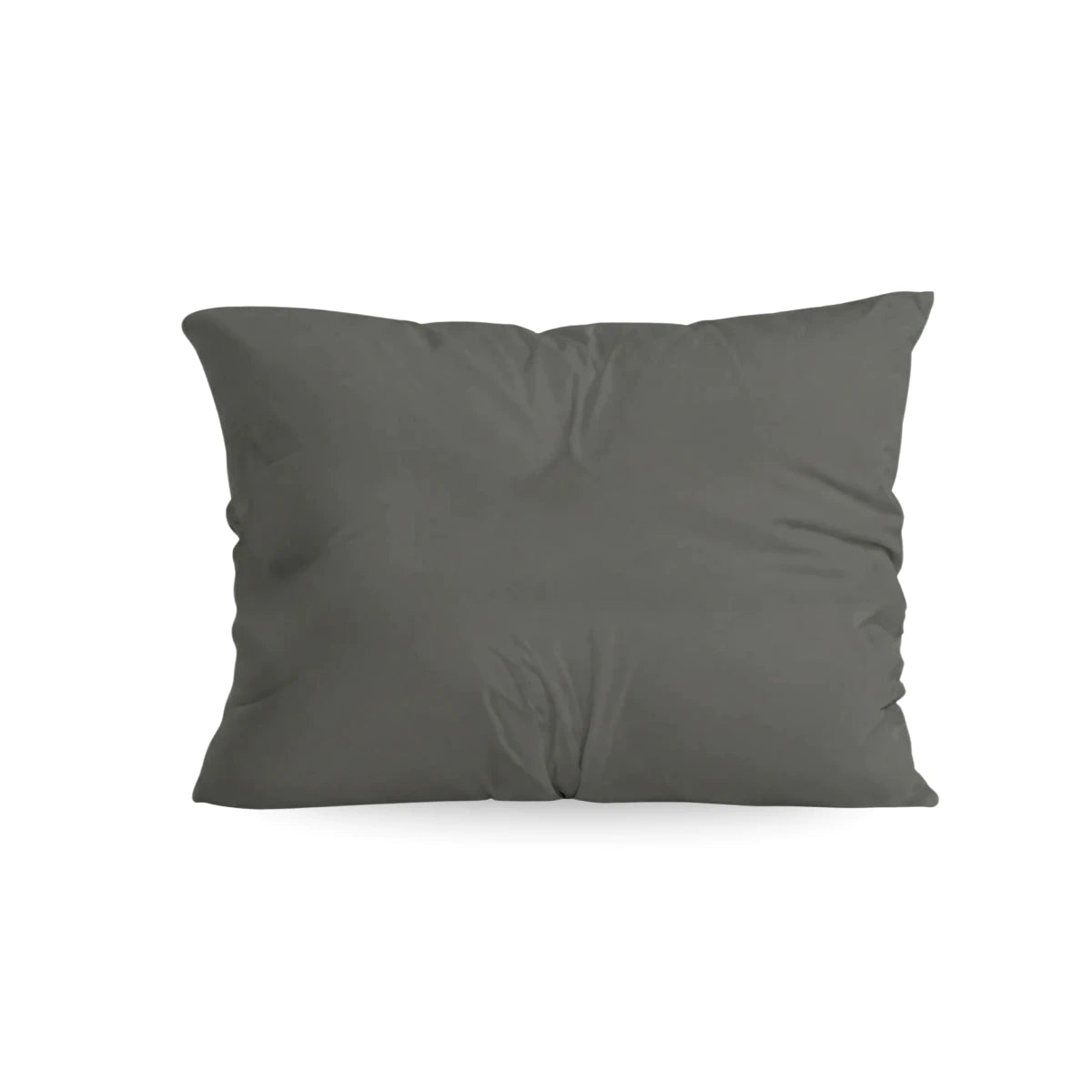 De Zelesta Comfort Uni kussenslopen set van 2 in antraciet is gemaakt van superzachte microvezel, meet 60x70cm, vertoont lichte kreukels en wordt getoond tegen een witte achtergrond.