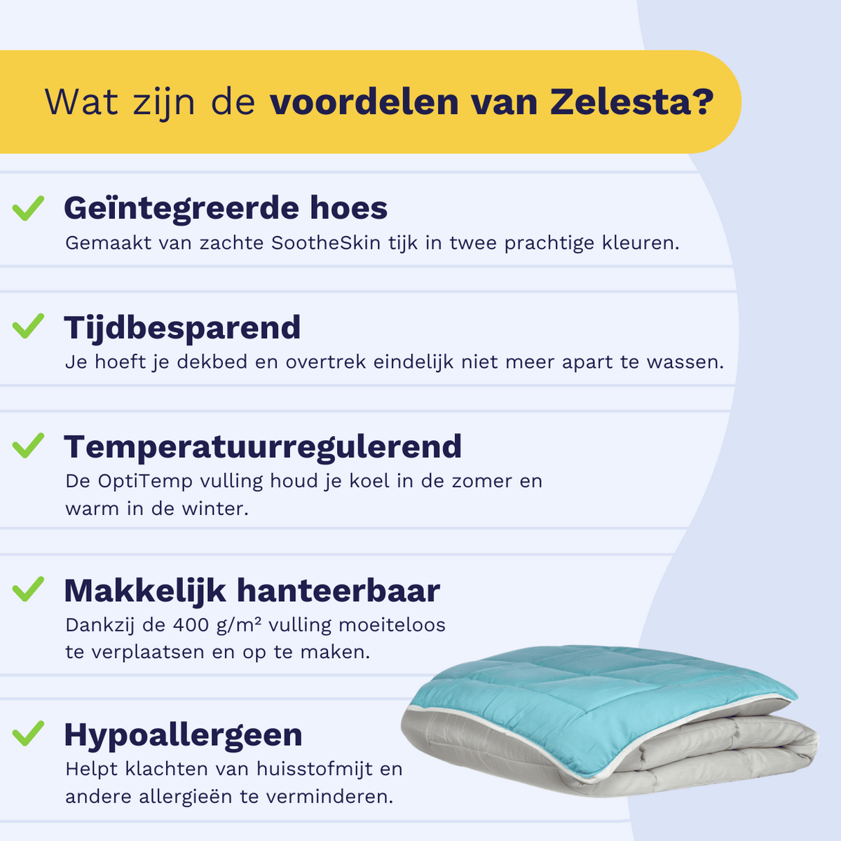 Zelesta Easybed - Lichtgrijs & Zeegroen