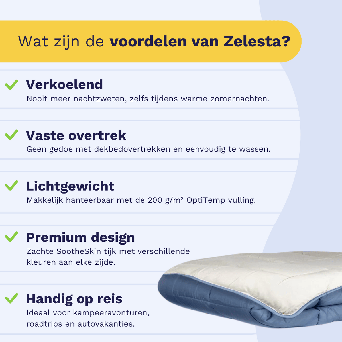 Zelesta Easybed Light - Blauw & Mastiek