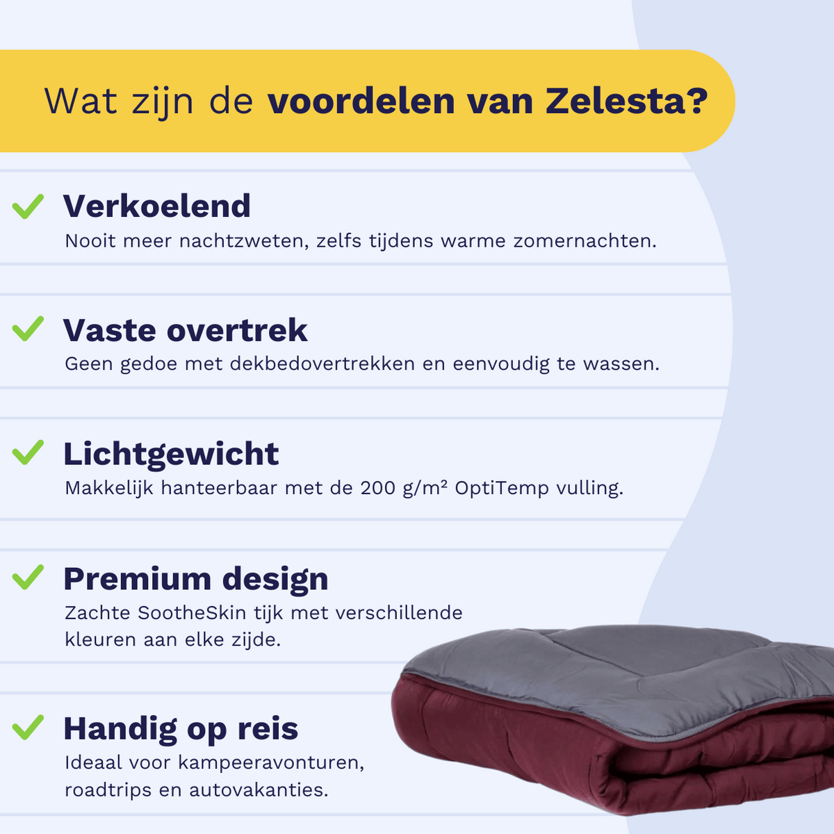 Zelesta Easybed Light - Paars & Antraciet