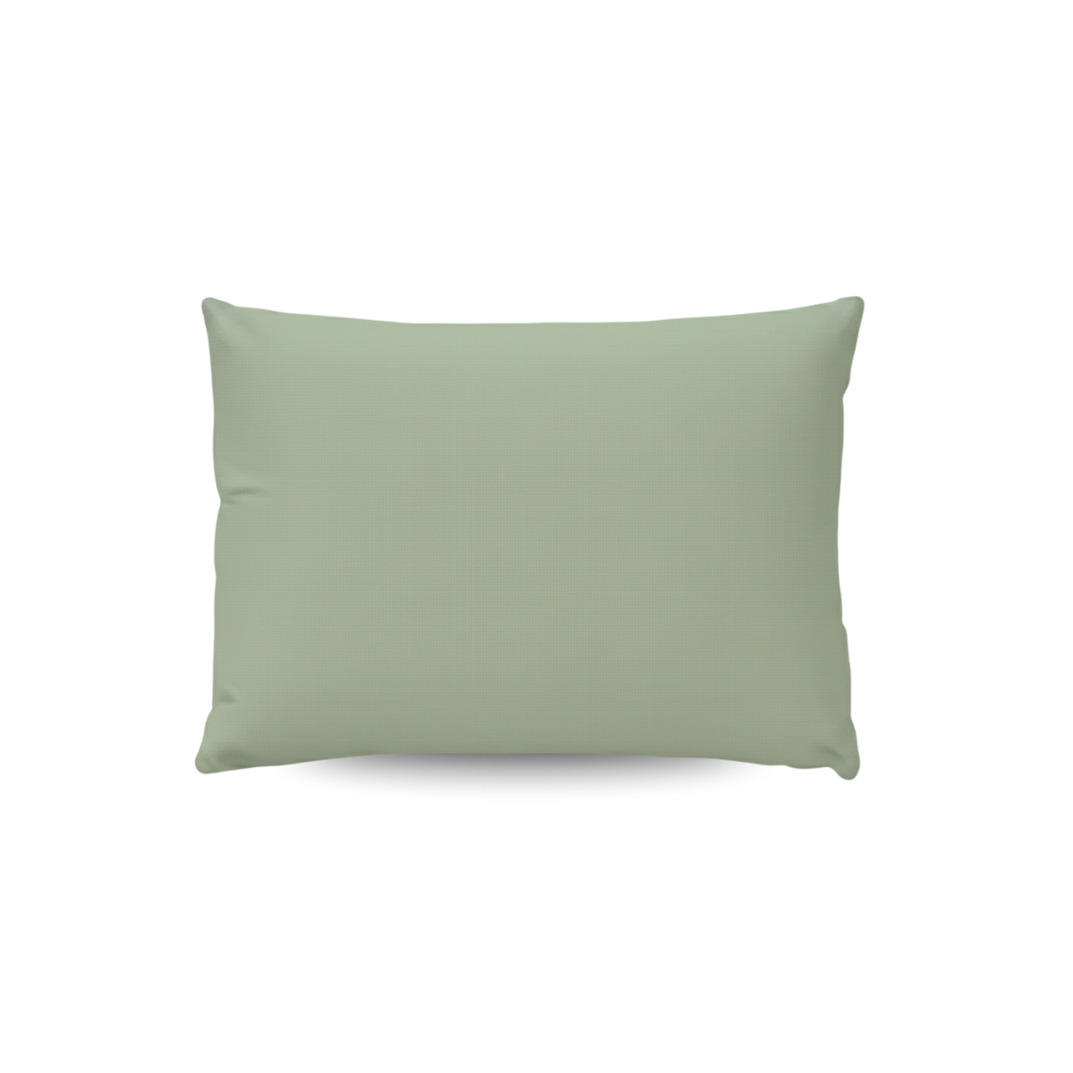 De Zelesta Wonderbed Katoen Kussensloop Set van 2 in Natural Green heeft effen, rechthoekige kussenslopen van perkal katoen (60x70cm), afgebeeld tegen een witte achtergrond.