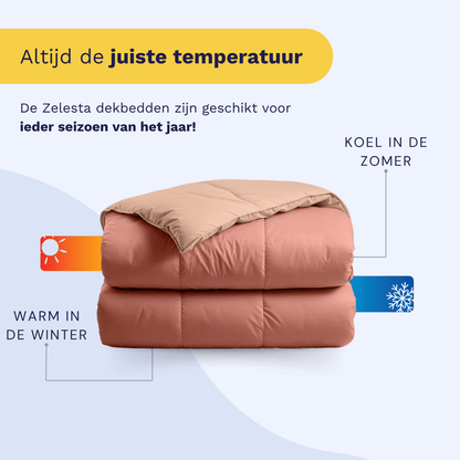 Zelesta Premiumbed Katoen - Salmon & Peach-Zelesta.nl