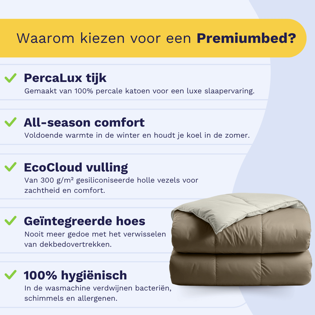 Zelesta Premiumbed Katoen - Taupe & Cream-Zelesta.nl