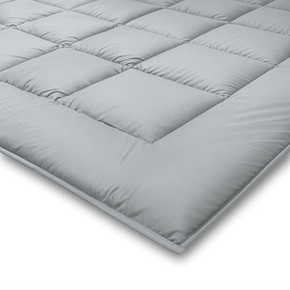 Zelesta Pure Duo Katoen Zomerdekbed - Lichtgrijs & Botergeel