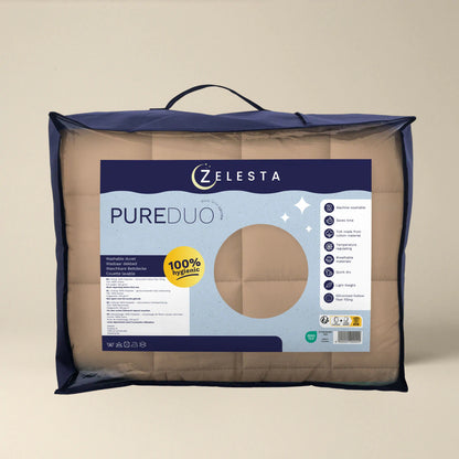 Zelesta Pure Duo Katoen Zomerdekbed - Rozebruin & Betonbruin