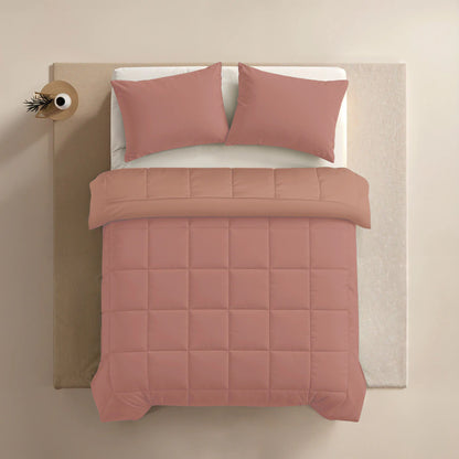 Zelesta Pure Duo Katoen Zomerdekbed - Terracottaroze & Aarderoze