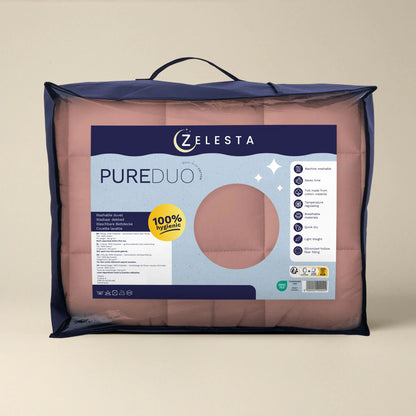 Zelesta Pure Duo Katoen Zomerdekbed - Terracottaroze & Aarderoze