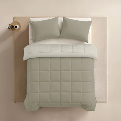 Zelesta Pure Duo Katoen Dekbed - Warmgrijs & Roomwit