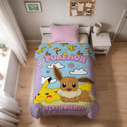 Kids Dekbed - Pokémon - Pikachu & Eevee