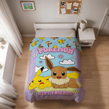 Kids Dekbed - Pokémon - Pikachu & Eevee