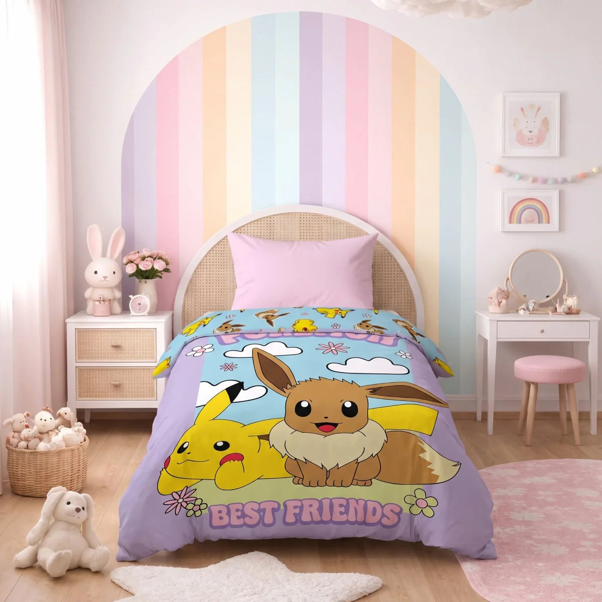 Kids Dekbed - Pokémon - Pikachu & Eevee