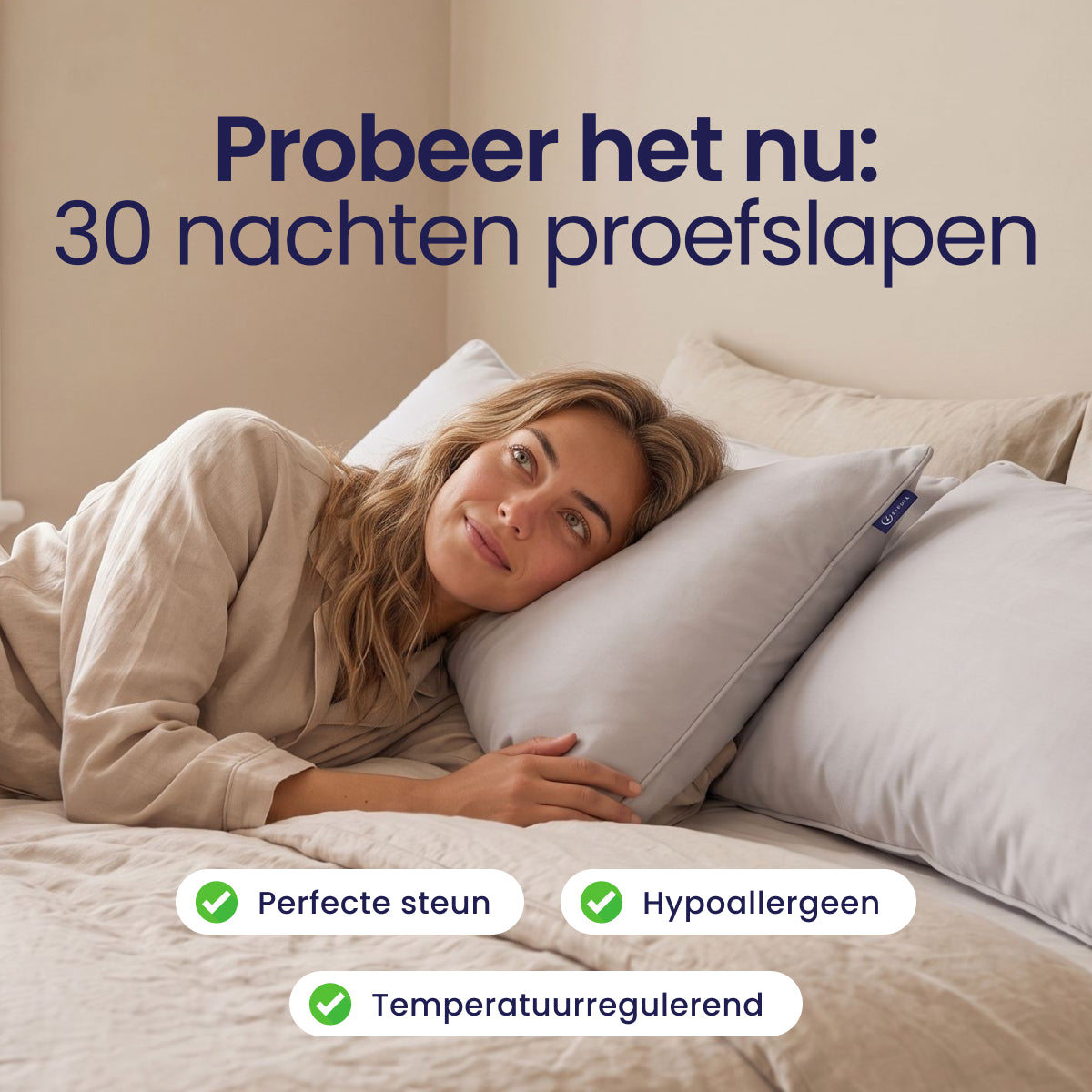 Zelesta Comfort Wasbaar & Aanpasbaar Hoofdkussen - Grijs