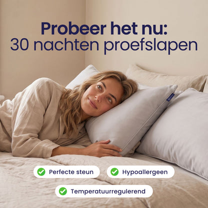 Zelesta Comfort Wasbaar & Aanpasbaar Hoofdkussen - Grijs