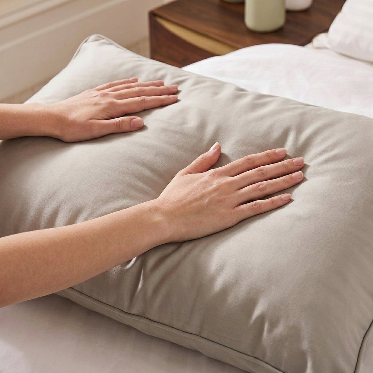 Zelesta Comfort Wasbaar & Aanpasbaar Hoofdkussen - Zandbeige