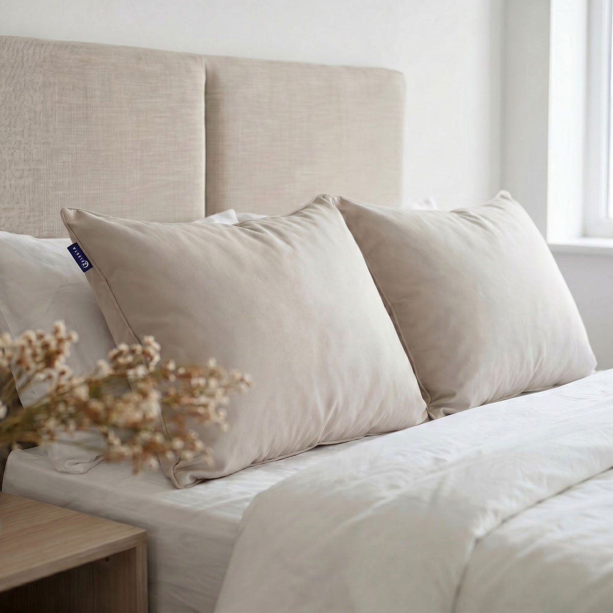 Zelesta Comfort Wasbaar & Aanpasbaar Hoofdkussen - Taupe