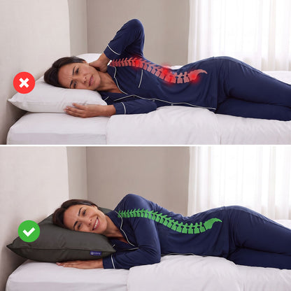 Zelesta Comfort Wasbaar & Aanpasbaar Hoofdkussen - Zwart