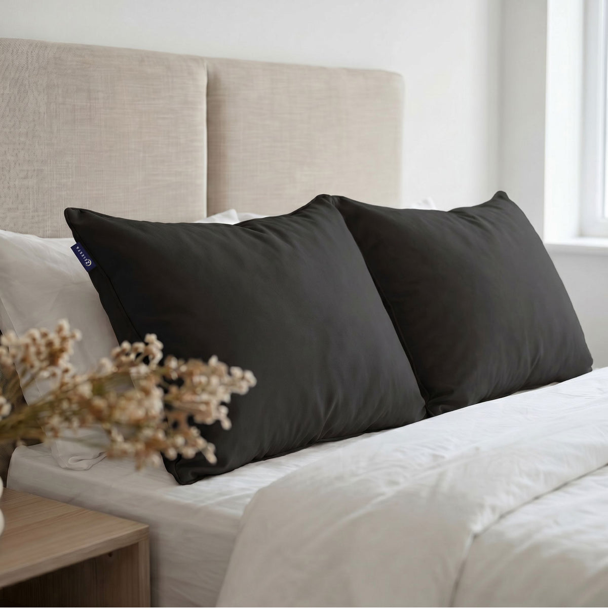 Zelesta Comfort Wasbaar & Aanpasbaar Hoofdkussen - Zwart