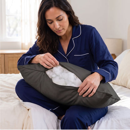 Zelesta Comfort Wasbaar & Aanpasbaar Hoofdkussen - Zwart